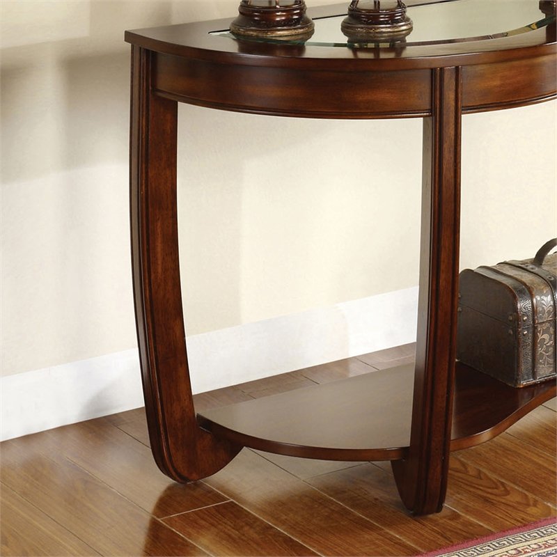 Shervin Transitional Open Shelf Sofa Table