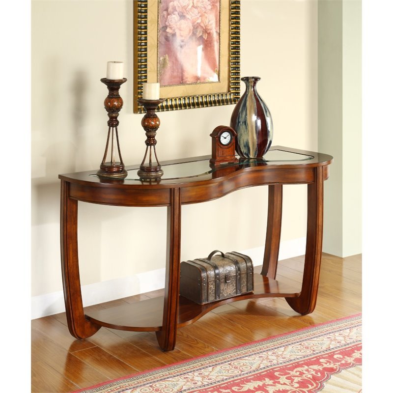 Shervin Transitional Open Shelf Sofa Table