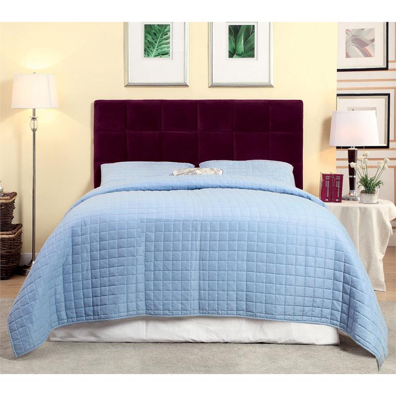 Sherry Contemporary Upholstered Headboard in Twin
