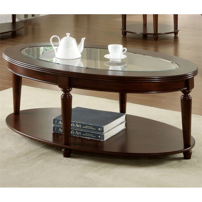 Canello Transitional Oval Coffee Table