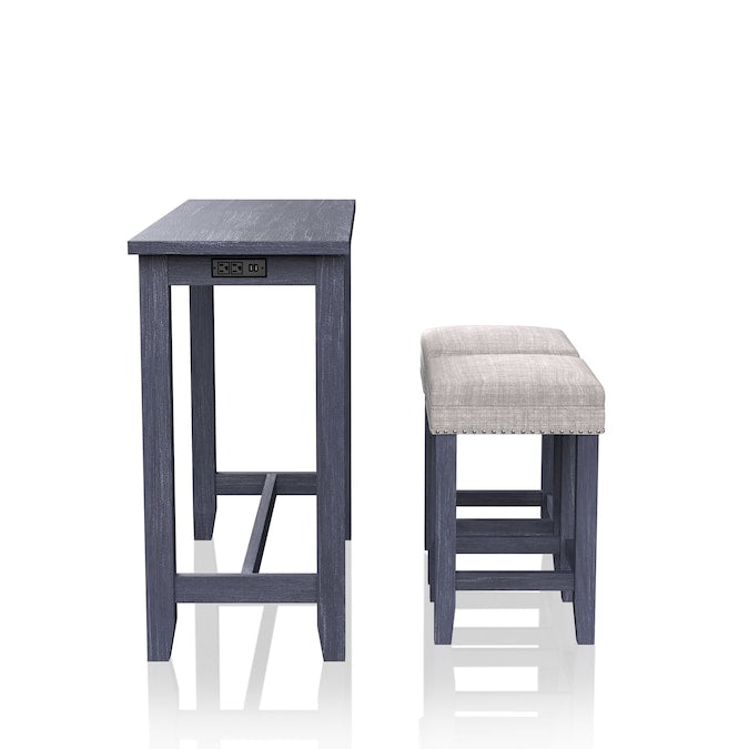 Sabana 3-Piece Counter Height Dining Set in Antique Blue