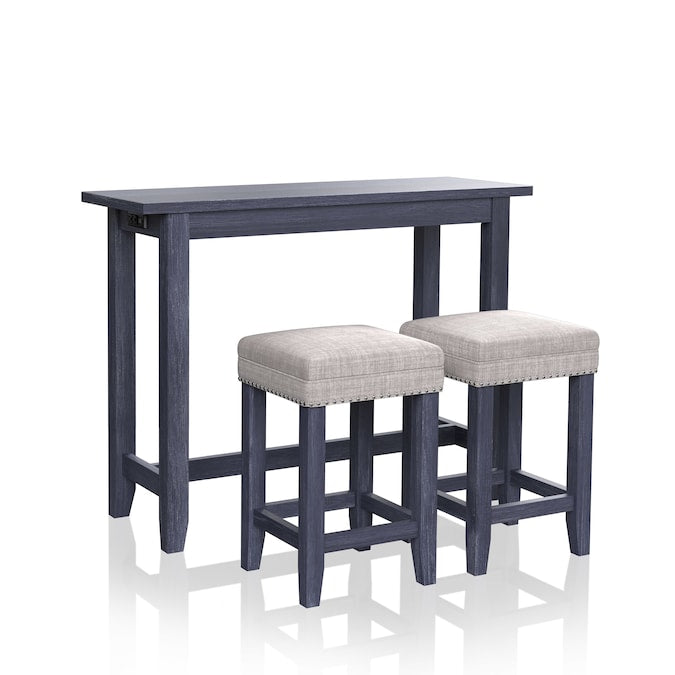 Sabana 3-Piece Counter Height Dining Set in Antique Blue