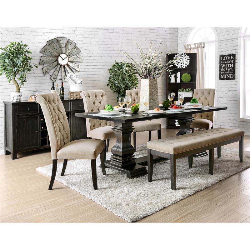 Nissa Rustic Rectangular Dining Table