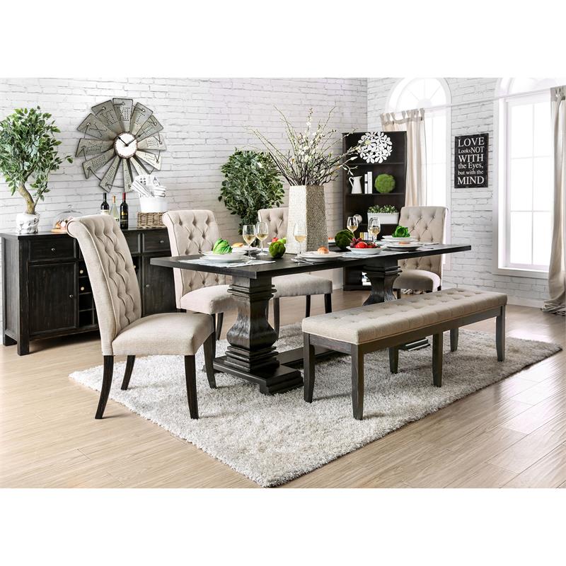 Nissa Rustic Rectangular Dining Table