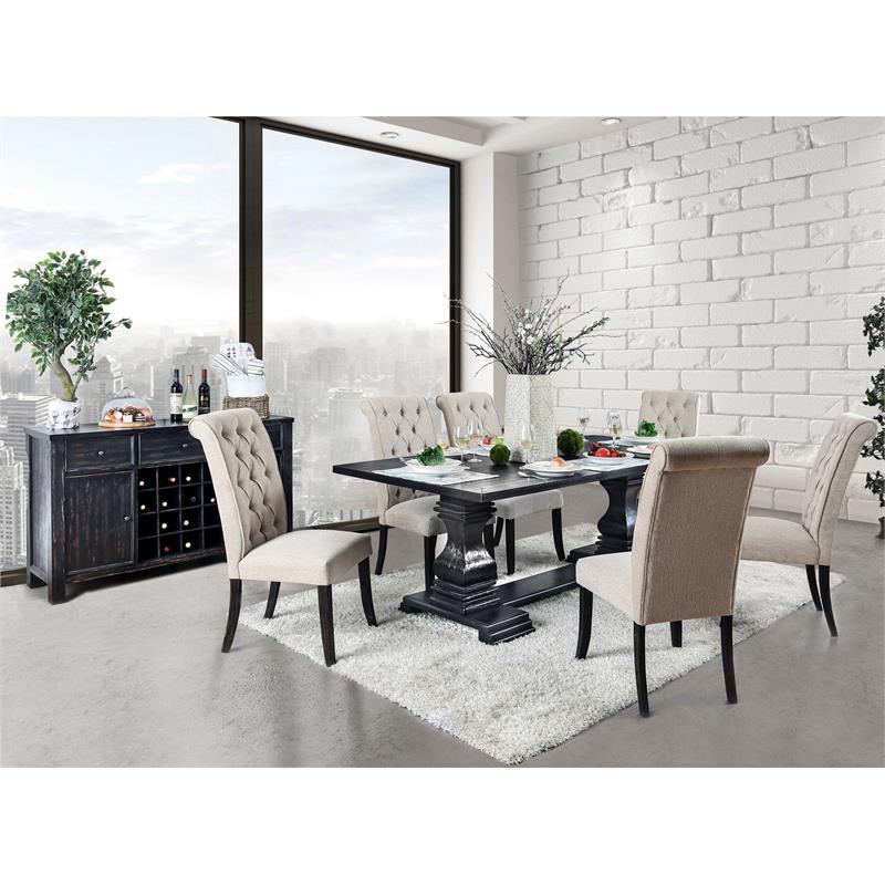 Nissa Rustic Rectangular Dining Table