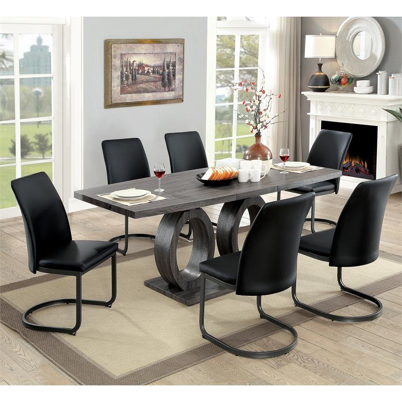 Monte Transitional Faux Leather Upholstered Side Chairs (Set of 2)