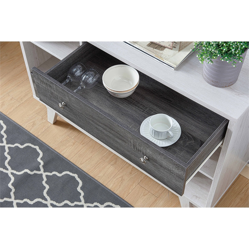 Tannery Multi-Storage Buffet in White Oak and Gray