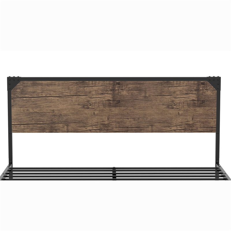 Budenholz Platform California King Bed in Dark Brown