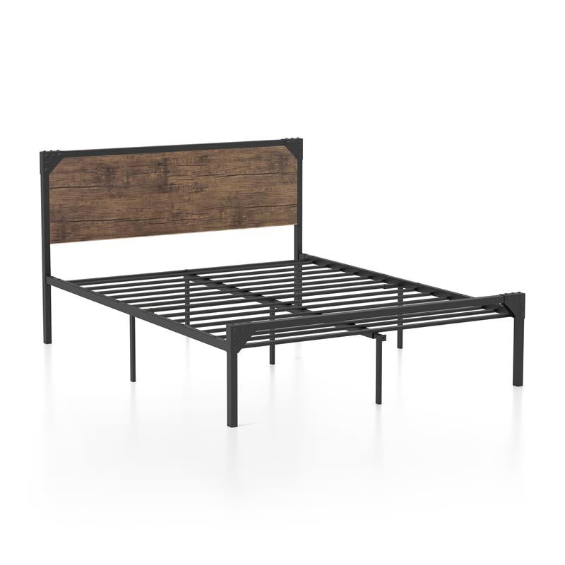 Budenholz Platform Queen Bed in Dark Brown