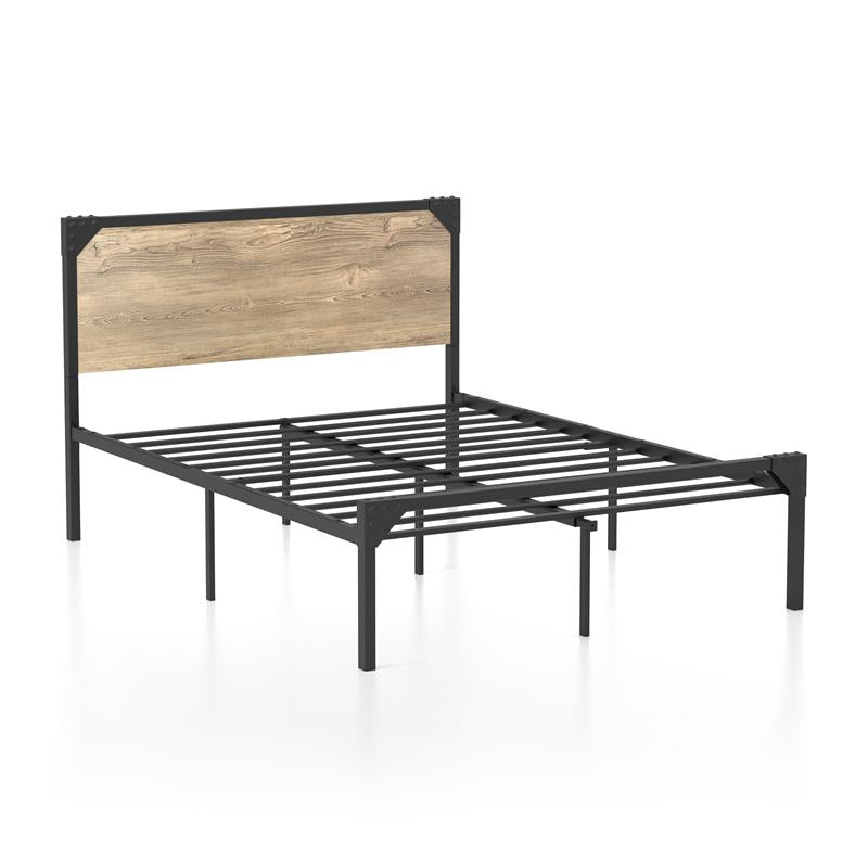 Budenholz Platform Full Bed in Light Gray