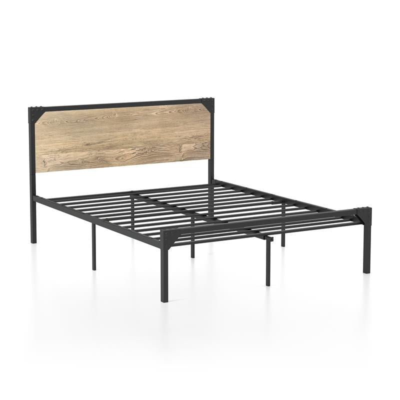 Budenholz Platform Queen Bed in Light Gray