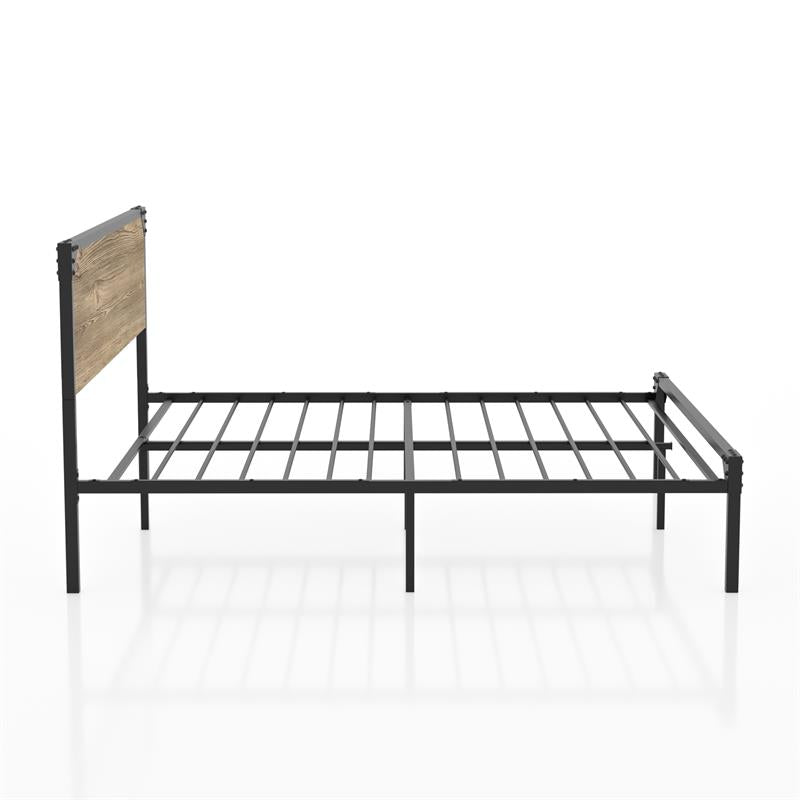 Budenholz Platform Queen Bed in Light Gray