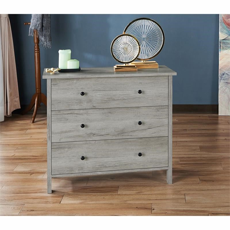 Zillett 3-Drawer Chest in Vintage Gray Oak