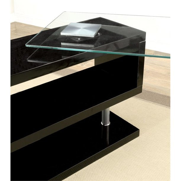 Vallow Contemporary 2-Shelf Desk
