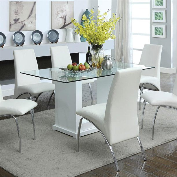 Jarvis Contemporary Glass Top Dining Table