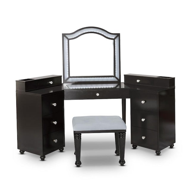 Urman 3-Piece Vanity Set in Obsidian Gray