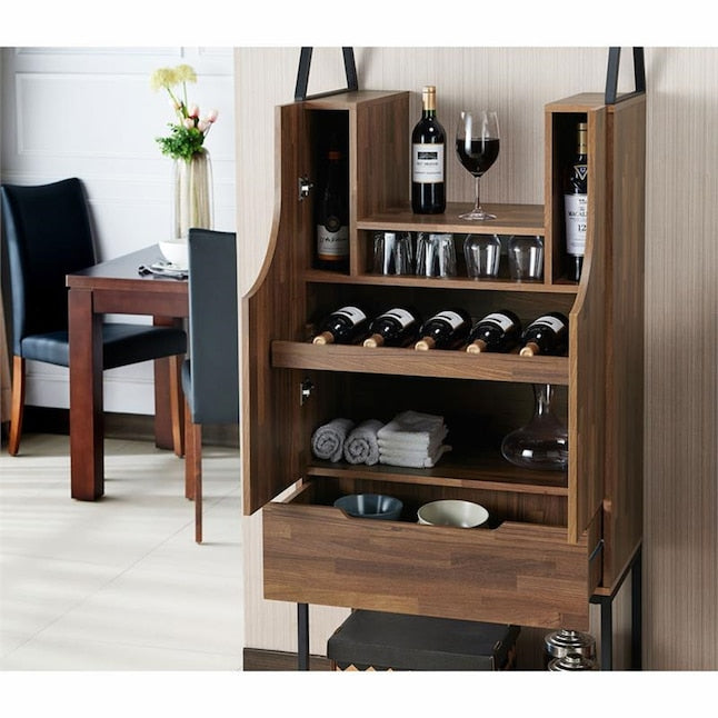 Robble Multi-Storage Wine Cabinet in Light Hickory