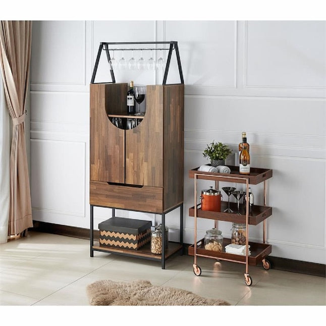 Robble Multi-Storage Wine Cabinet in Light Hickory