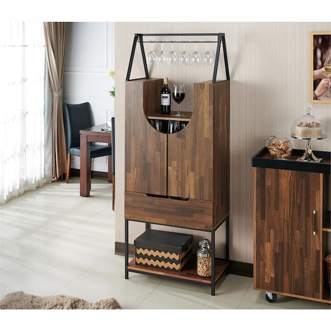 Robble Multi-Storage Wine Cabinet in Light Hickory