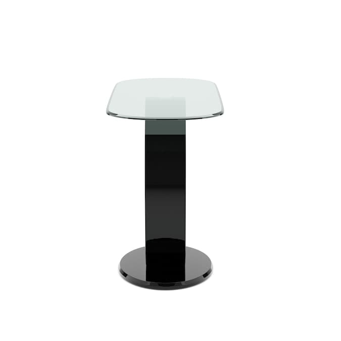 Lyndie Contemporary Glass Top Console Table in Black
