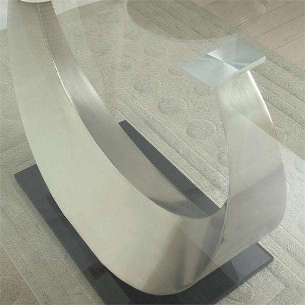 Sheena Contemporary Glass Top Dining Table