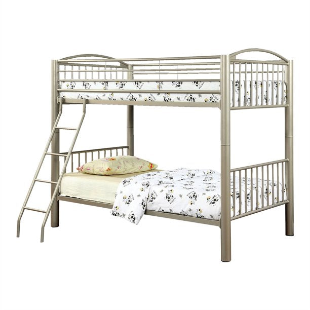 Pimmel Contemporary Metal Bunk Bed in Twin