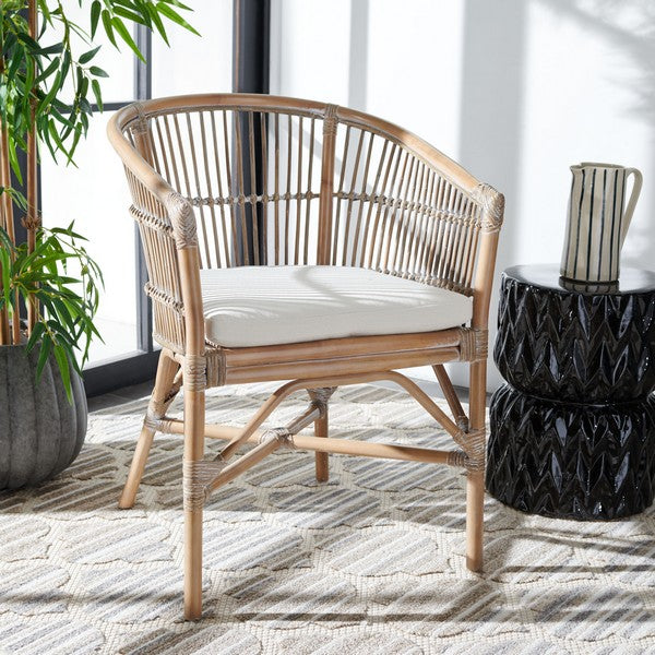 Olivia Rattan Accent Chair W/ Cushion
