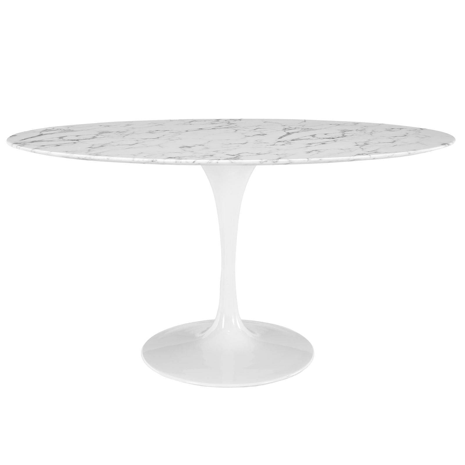 Lippa 60" Oval Artificial Marble Dining Table