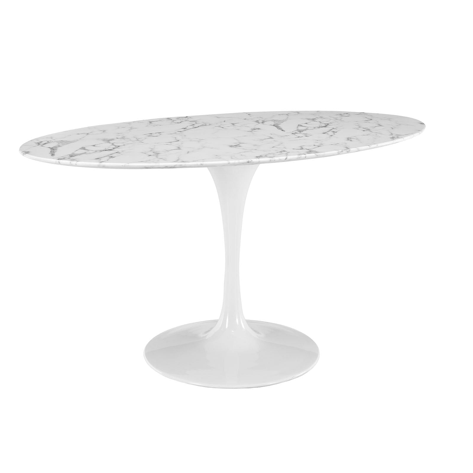 Lippa 60" Oval Artificial Marble Dining Table