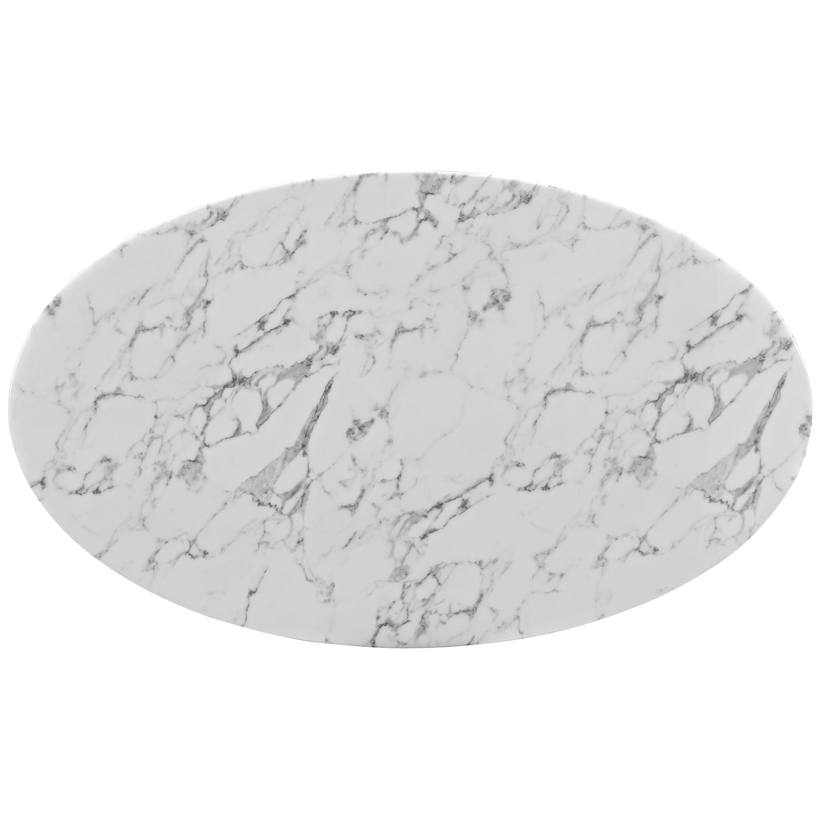 Lippa 60" Oval Artificial Marble Dining Table