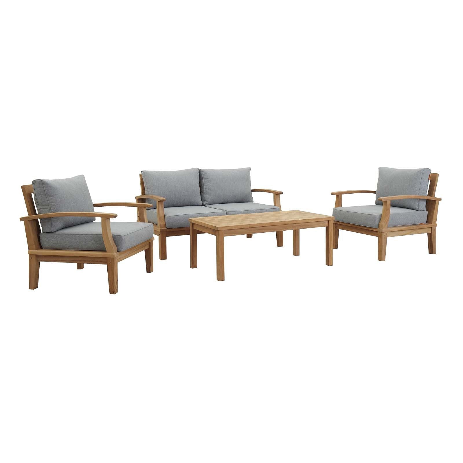 Marina 4 Piece Outdoor Patio Teak Set