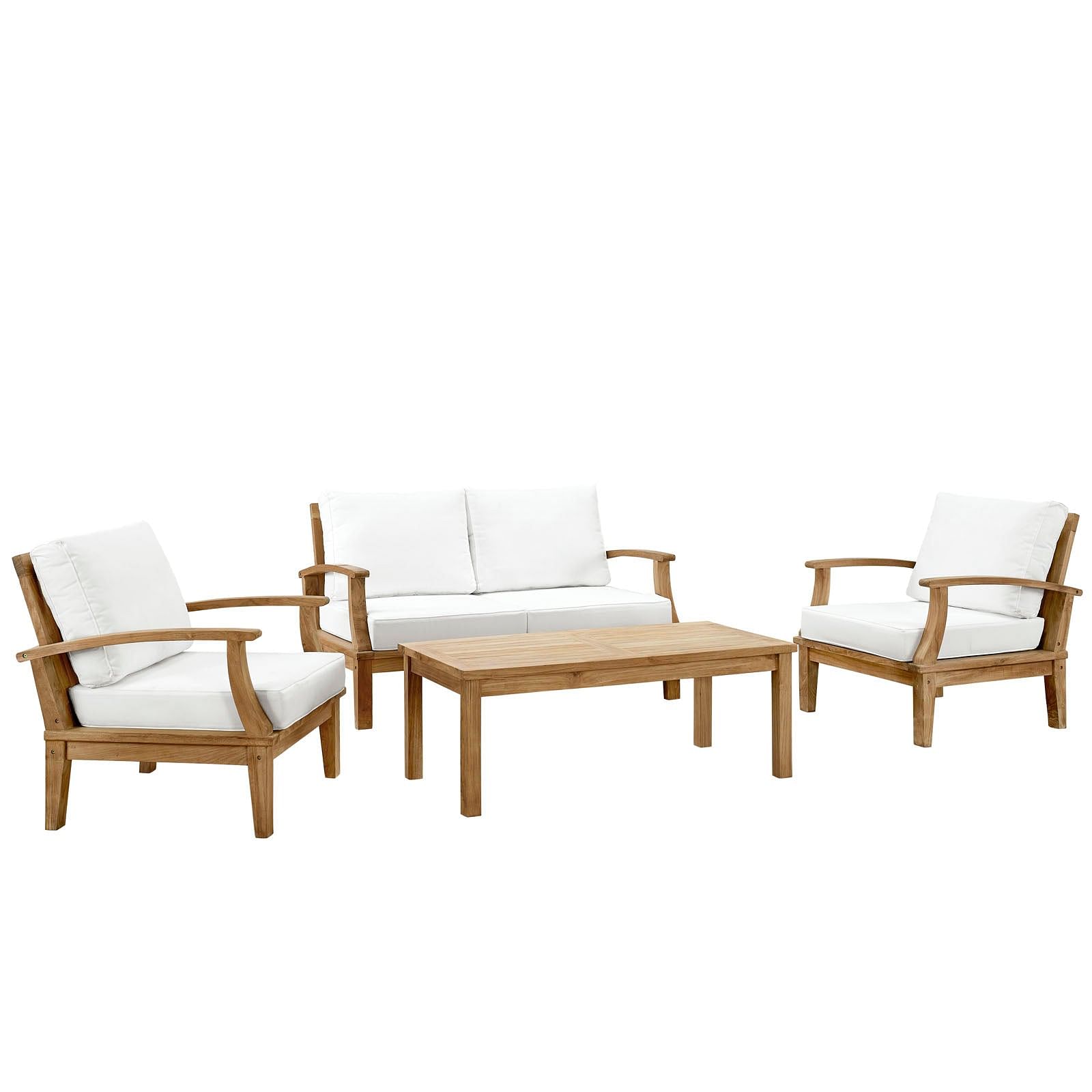 Marina 4 Piece Outdoor Patio Teak Set