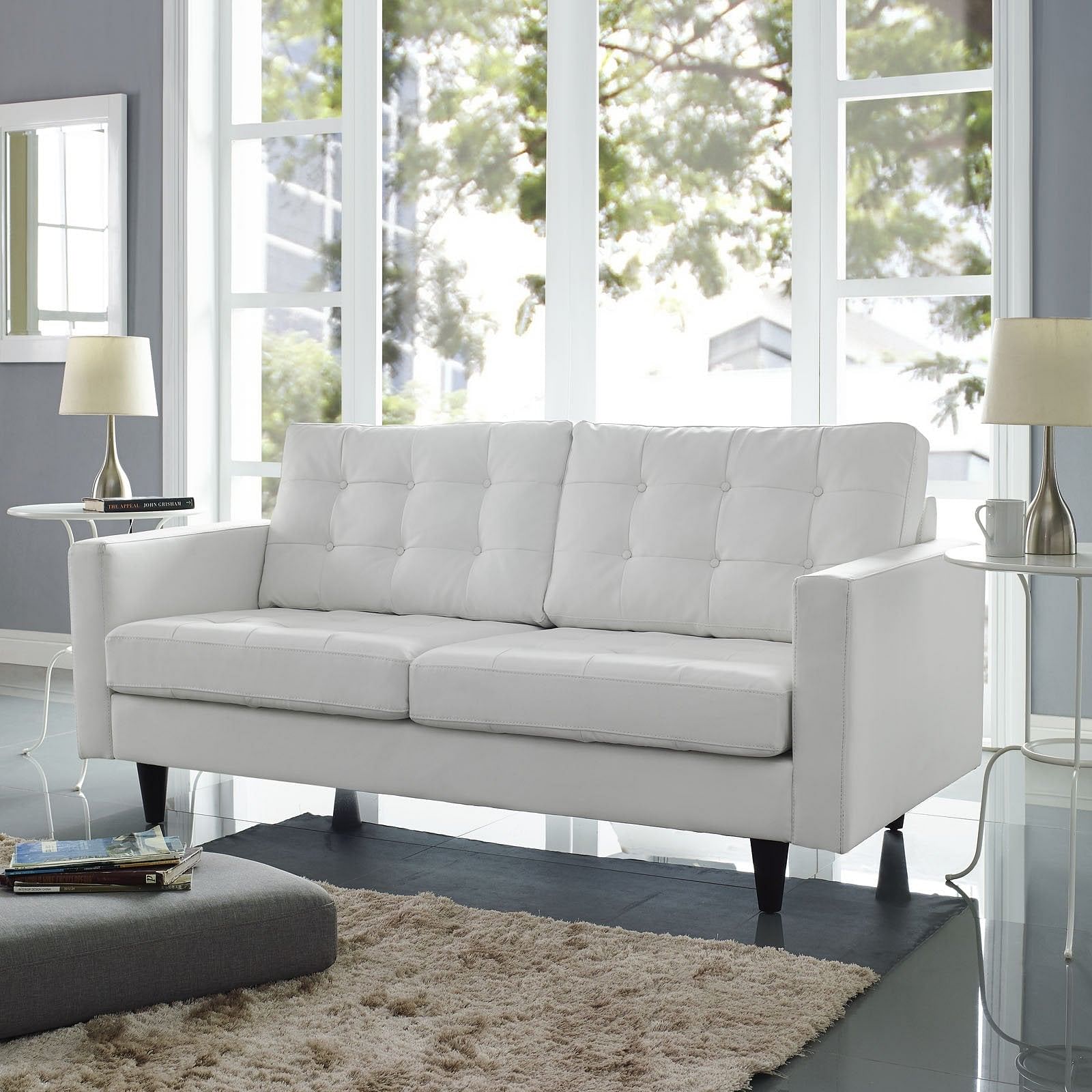 Empress Bonded Leather Loveseat