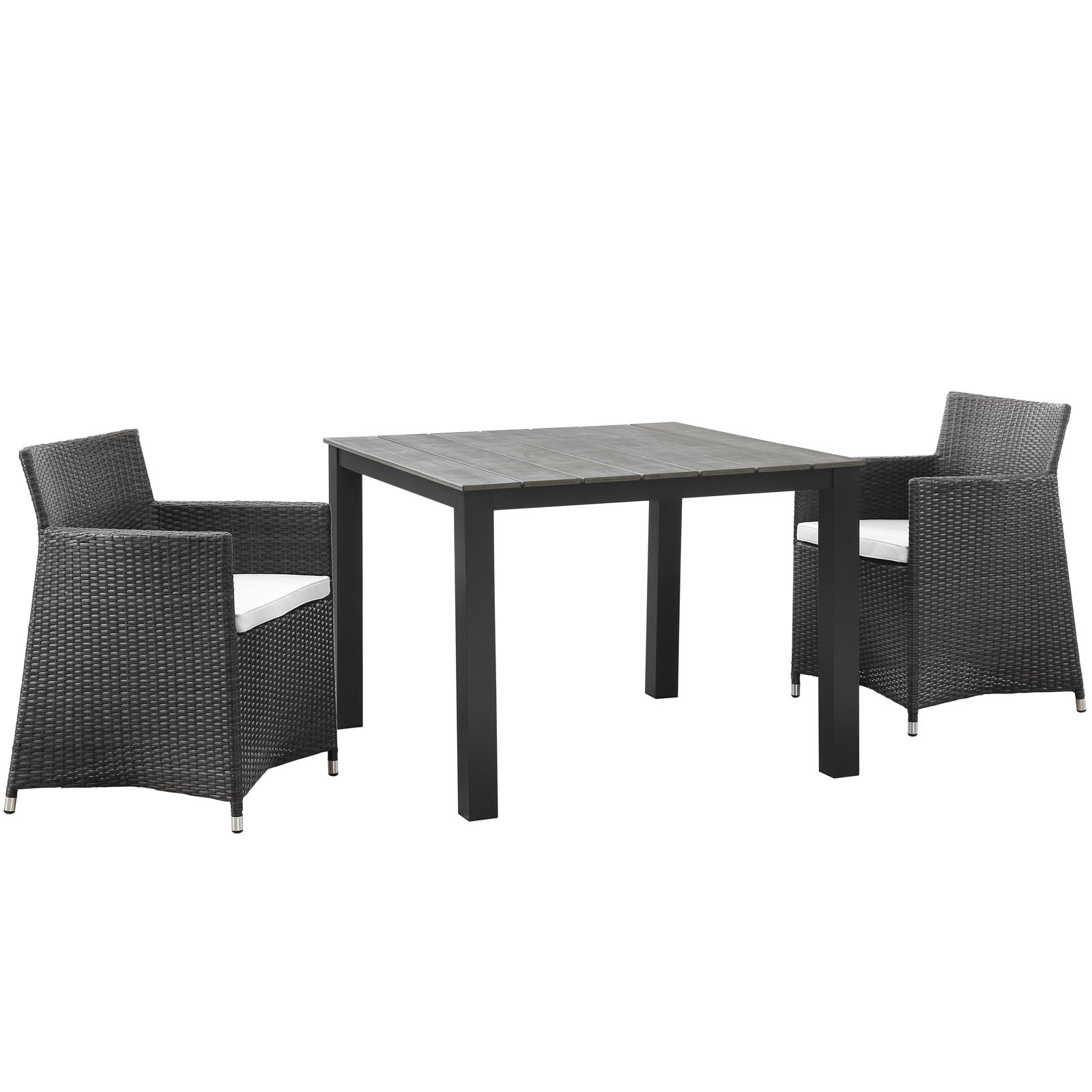 Junction 3 Piece Outdoor Patio Wicker Dining Set