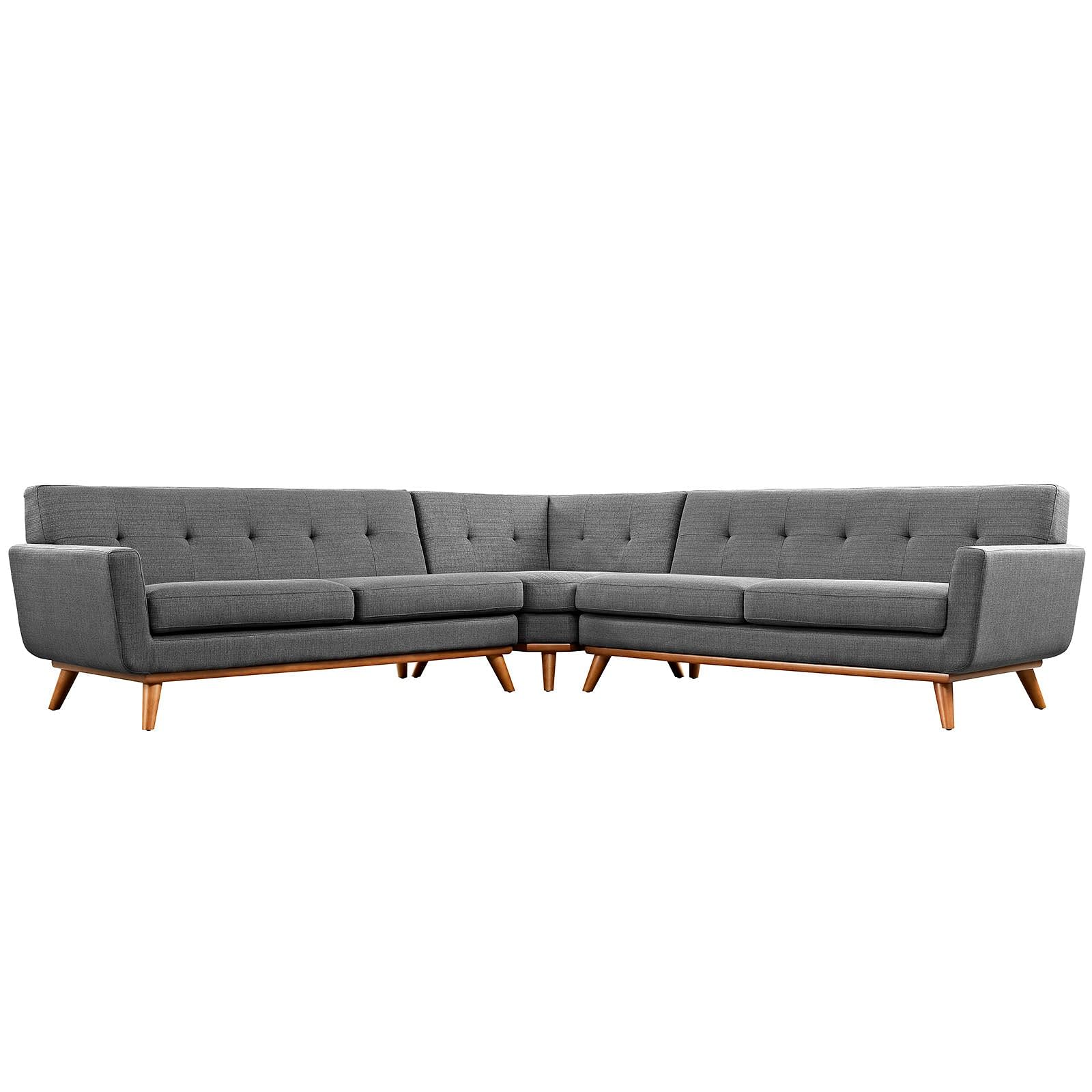 Engage L-Shaped Upholstered Fabric Sectional Sofa