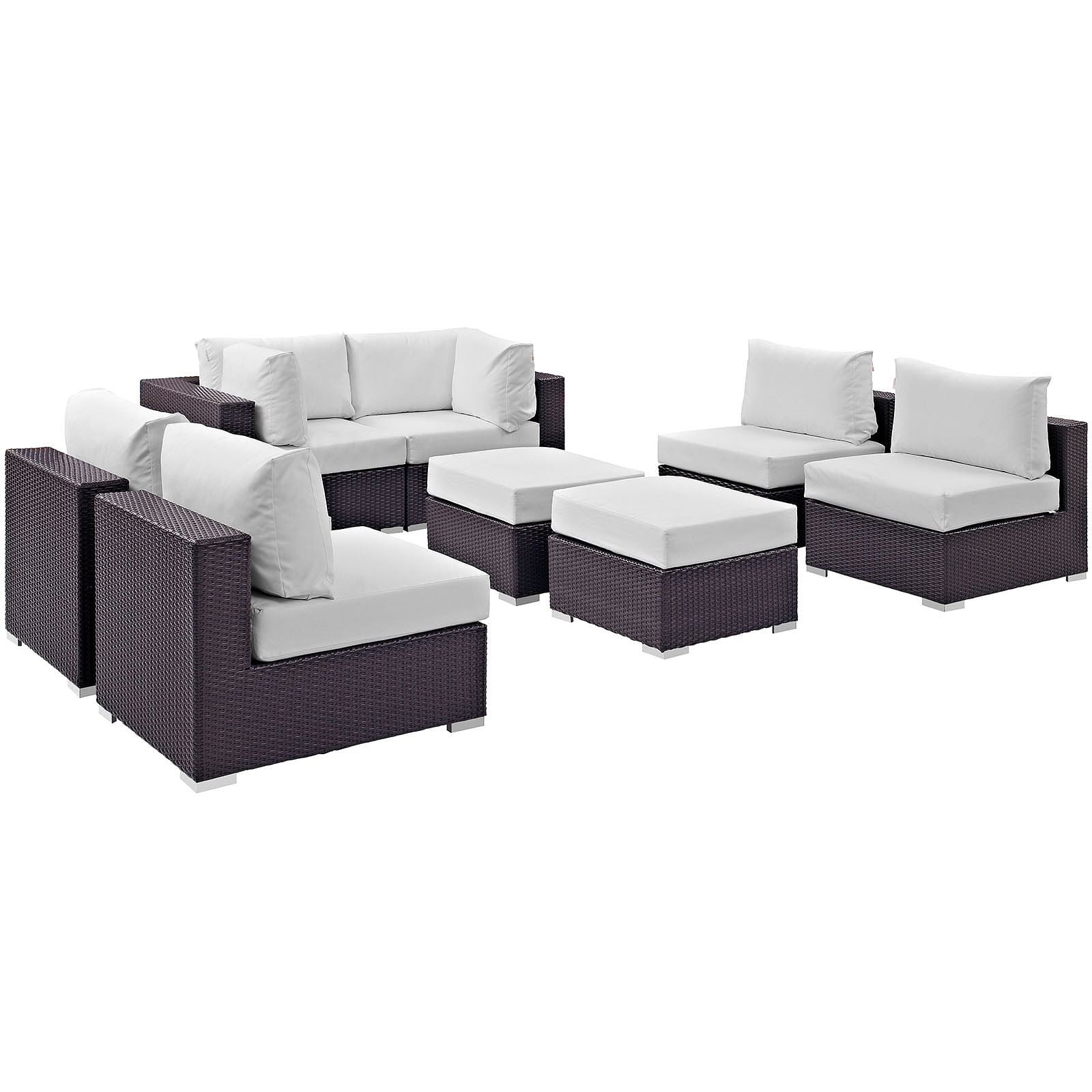 Convene 8 Piece Outdoor Patio Sectional Set