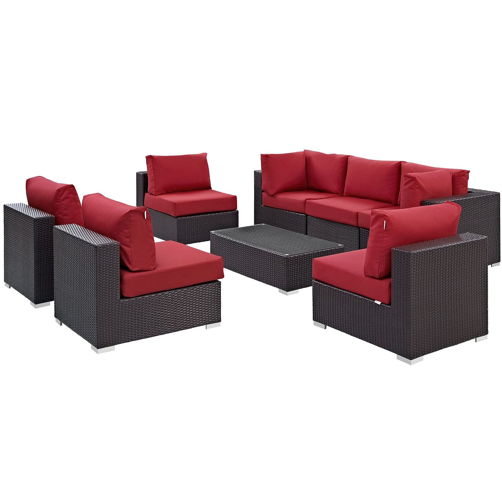 Convene 8 Piece Outdoor Patio Sectional Set