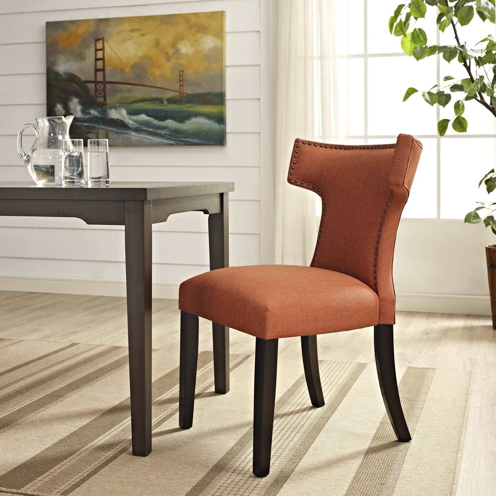 Curve Fabric Dining Chair