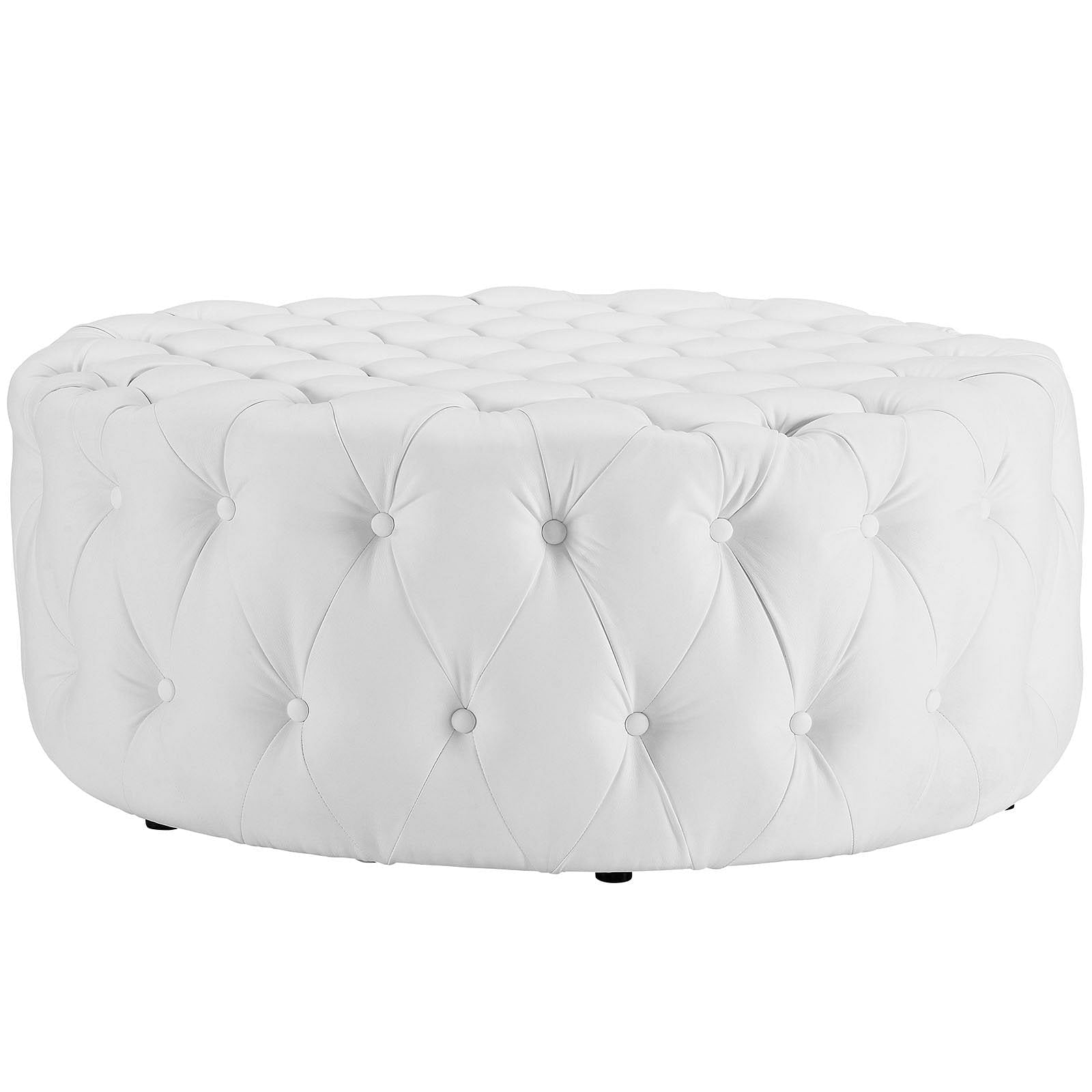 Amour Upholstered Vinyl Ottoman