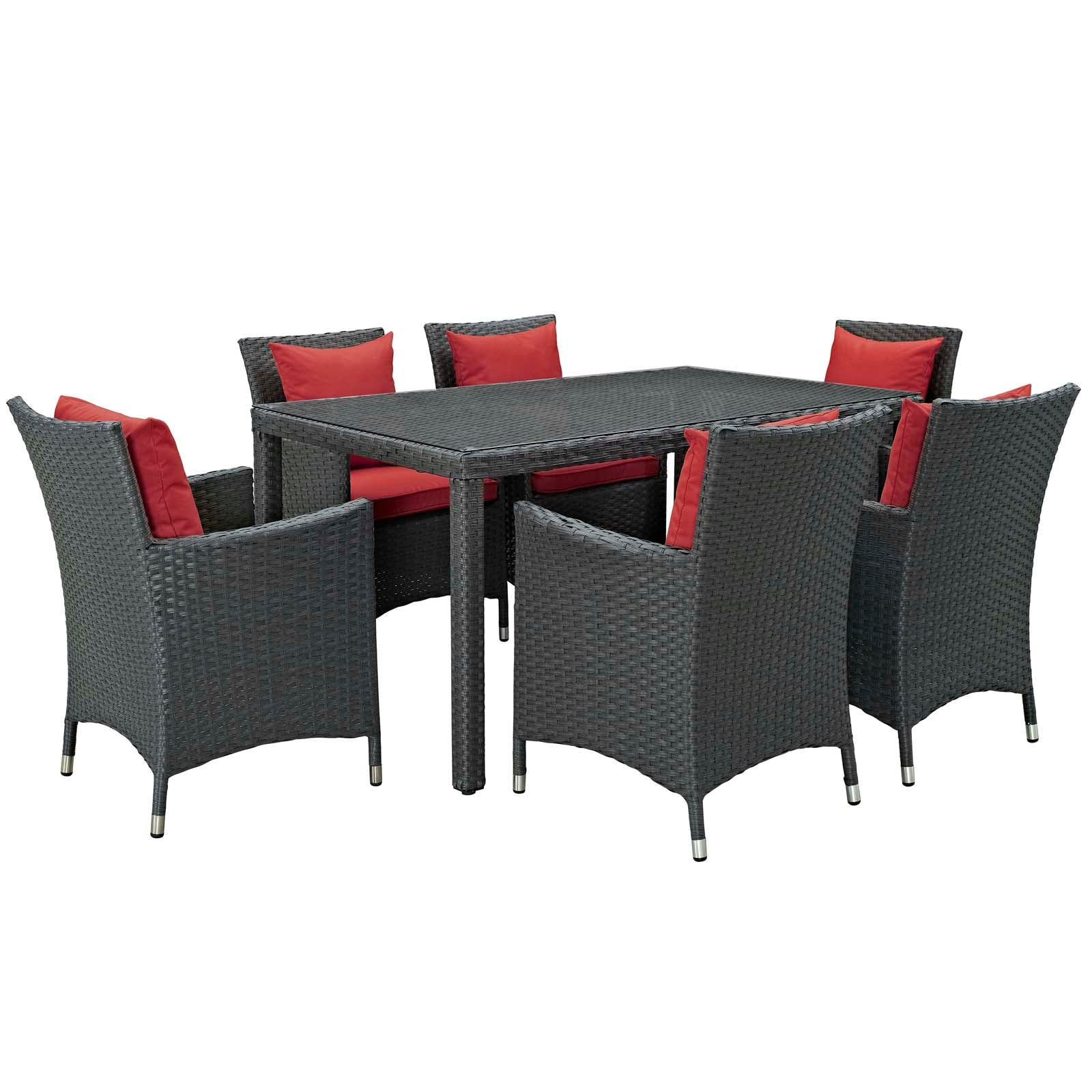 Sojourn 7 Piece Outdoor Patio Sunbrella® Dining Set