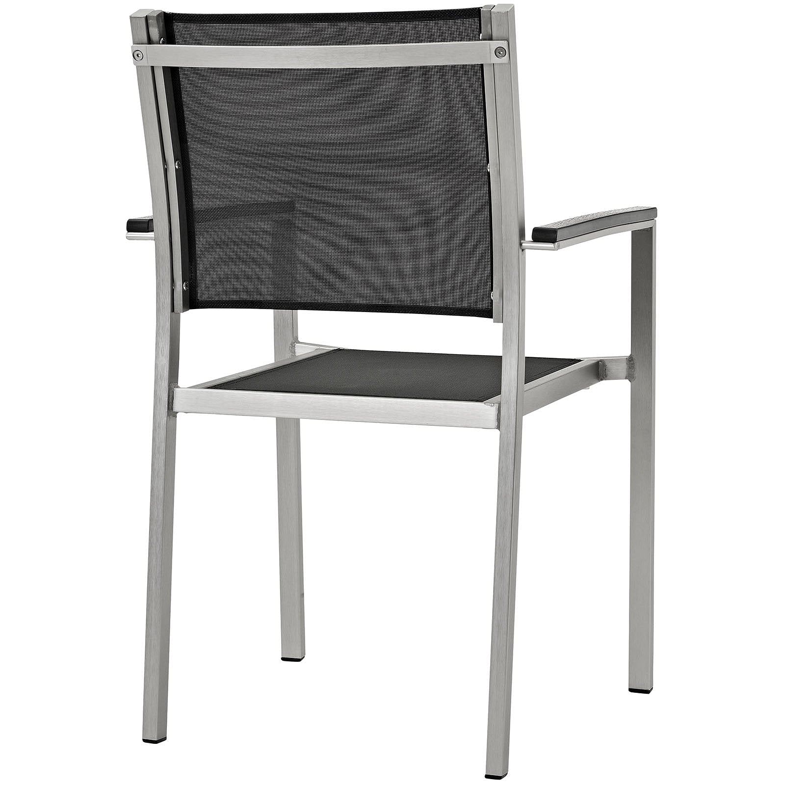 Shore Dining Chair Outdoor Patio Aluminum Set of 2