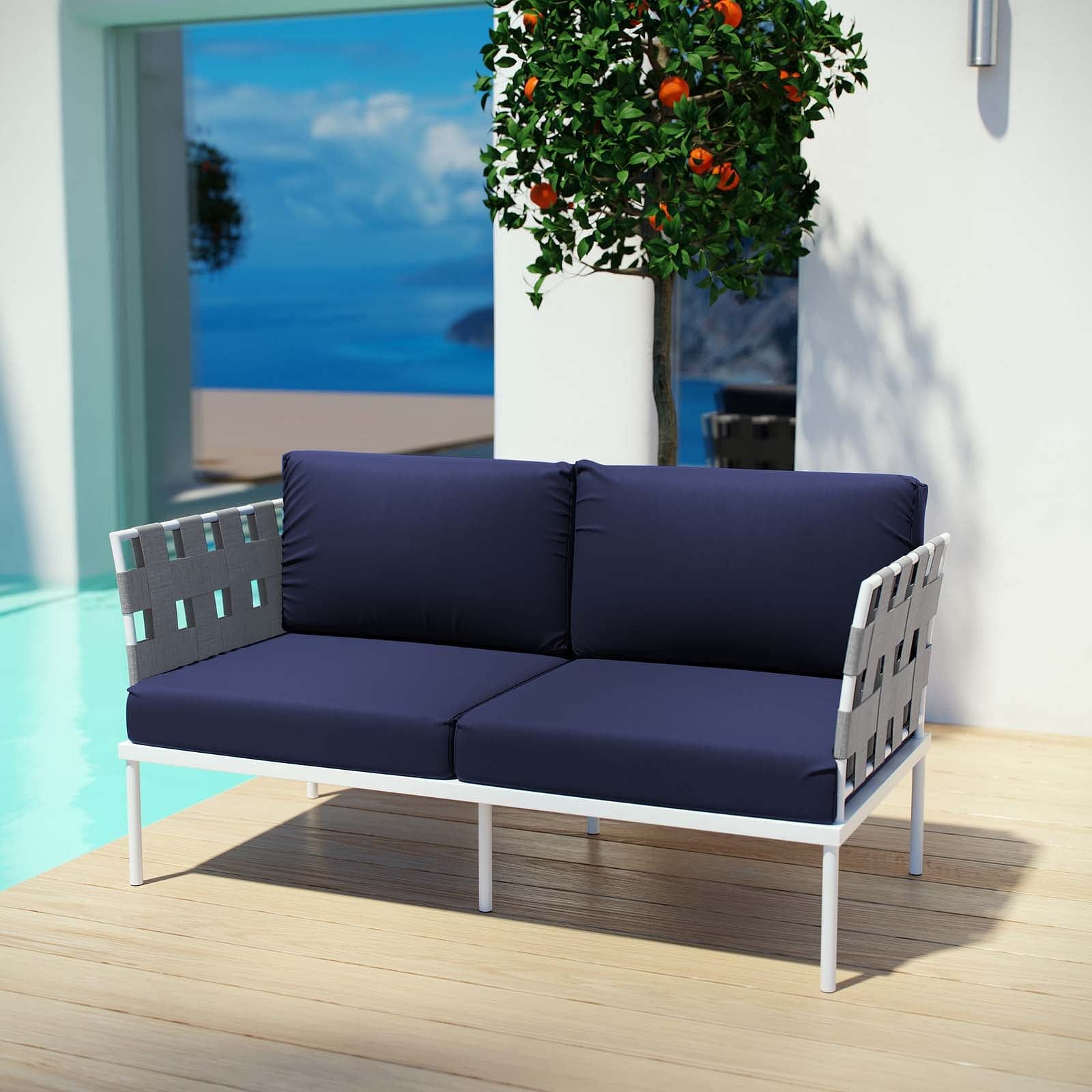 Harmony Outdoor Patio Aluminum Loveseat