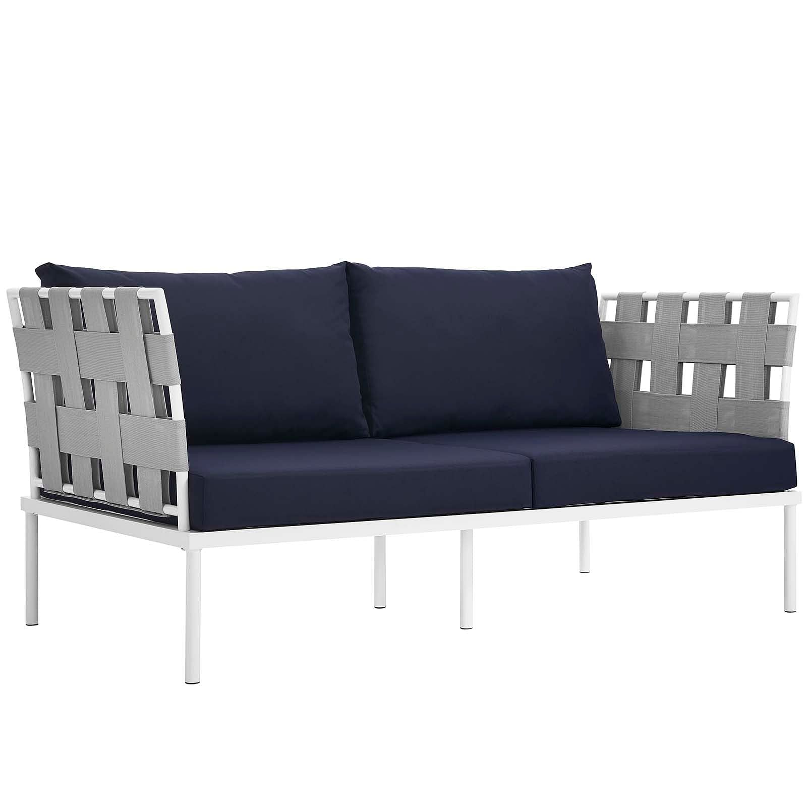 Harmony 5 Piece Outdoor Patio Aluminum Sectional Sofa Set