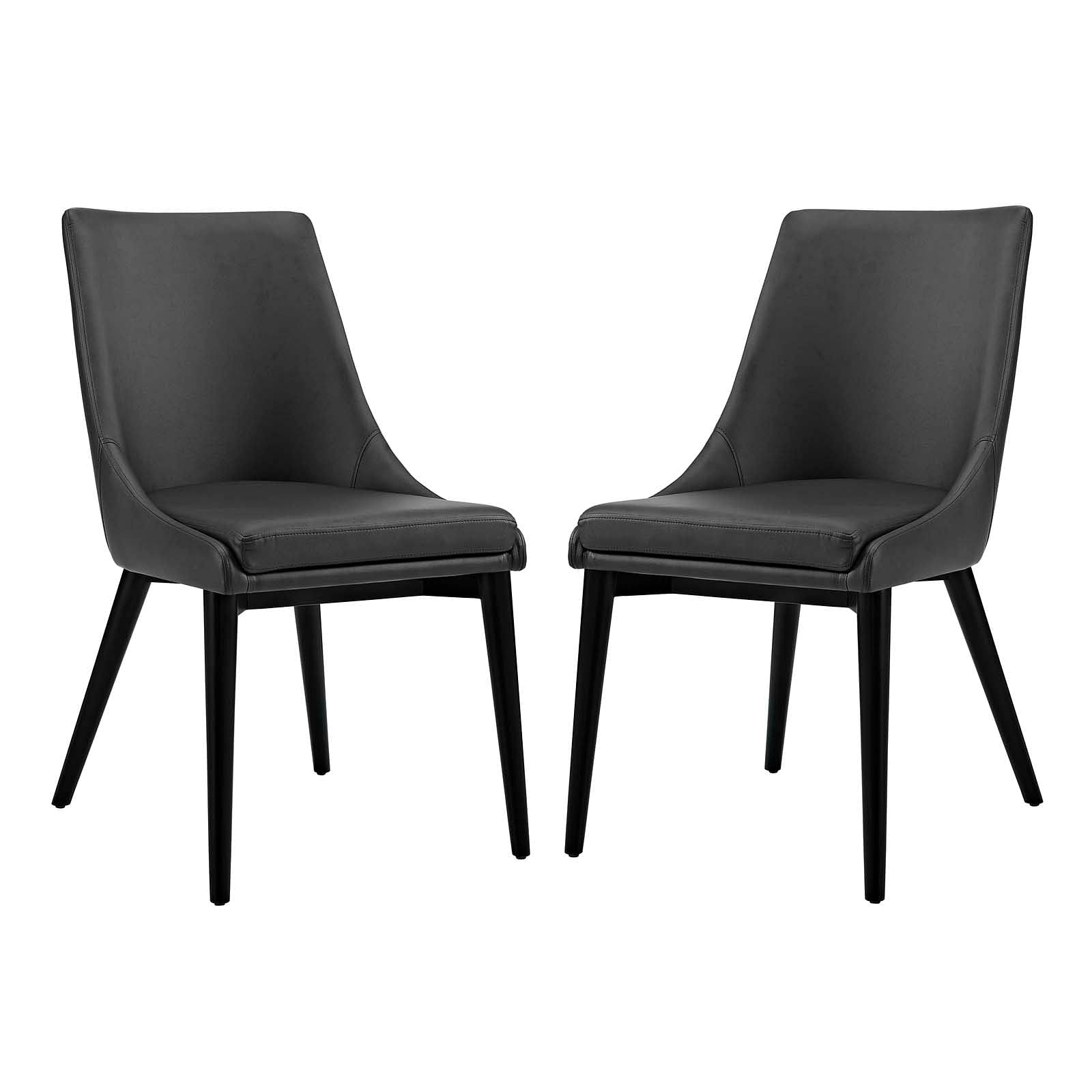 Viscount Dining Side Chair Vinyl Set of 2