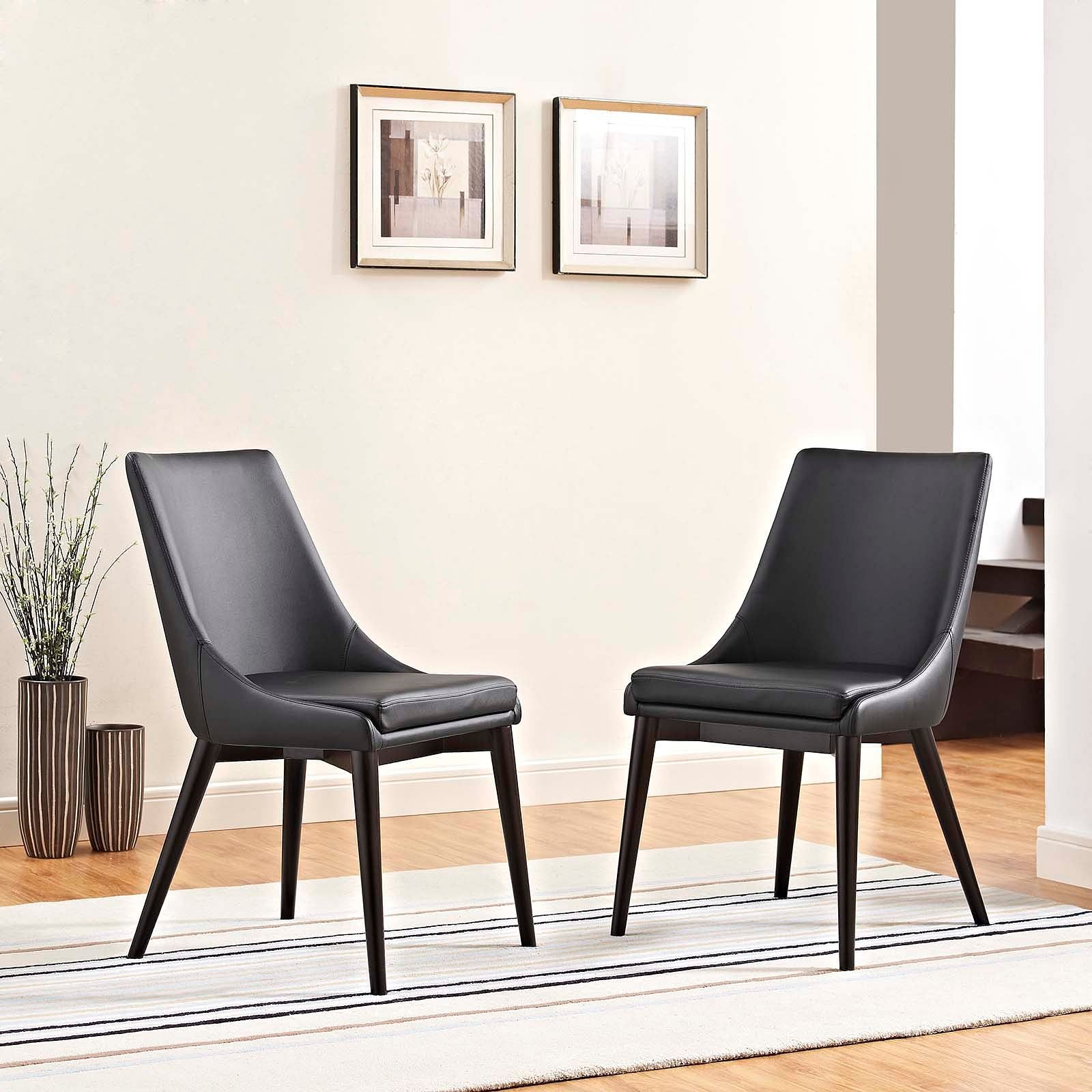 Viscount Dining Side Chair Vinyl Set of 2