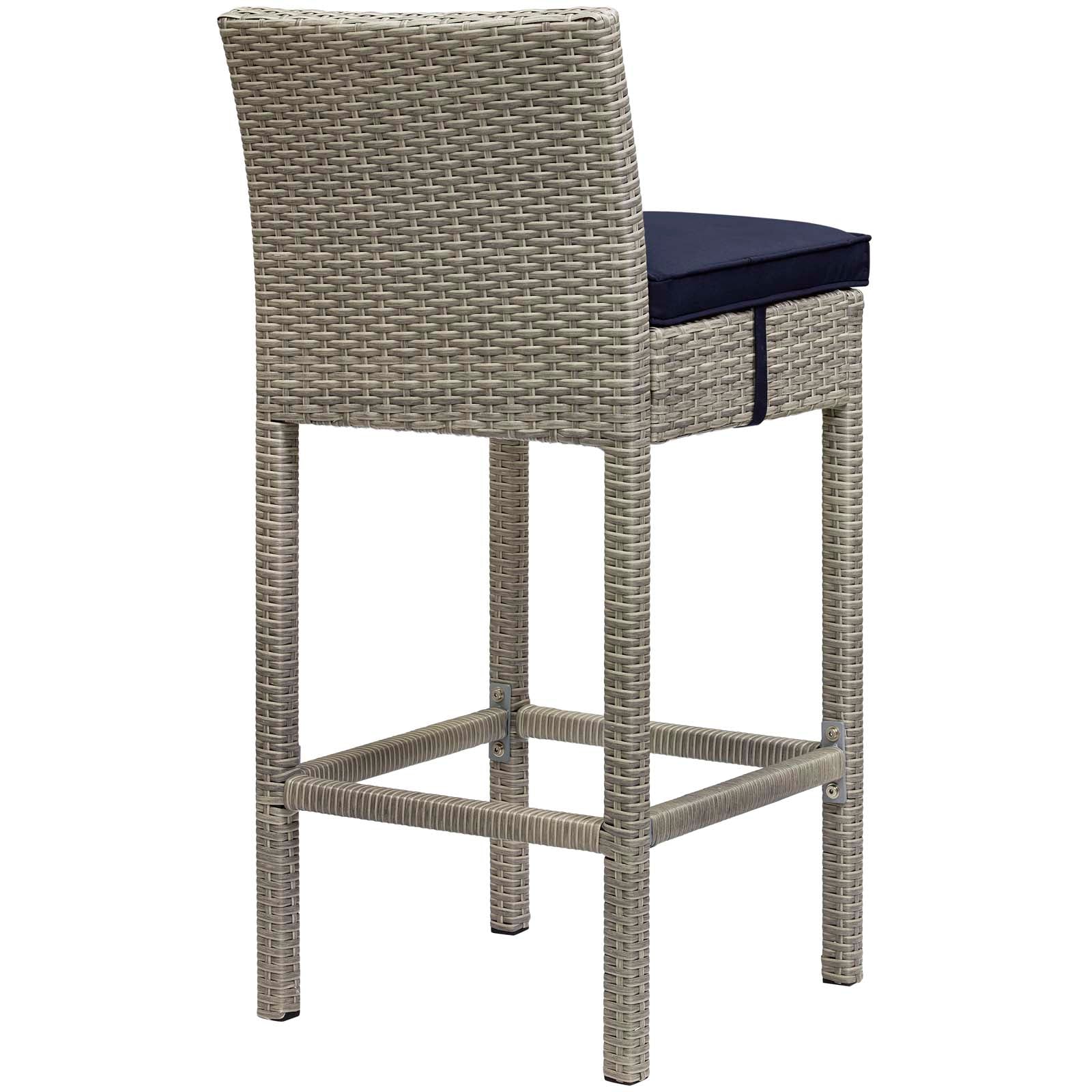 Conduit Outdoor Patio Wicker Rattan Bar Stool