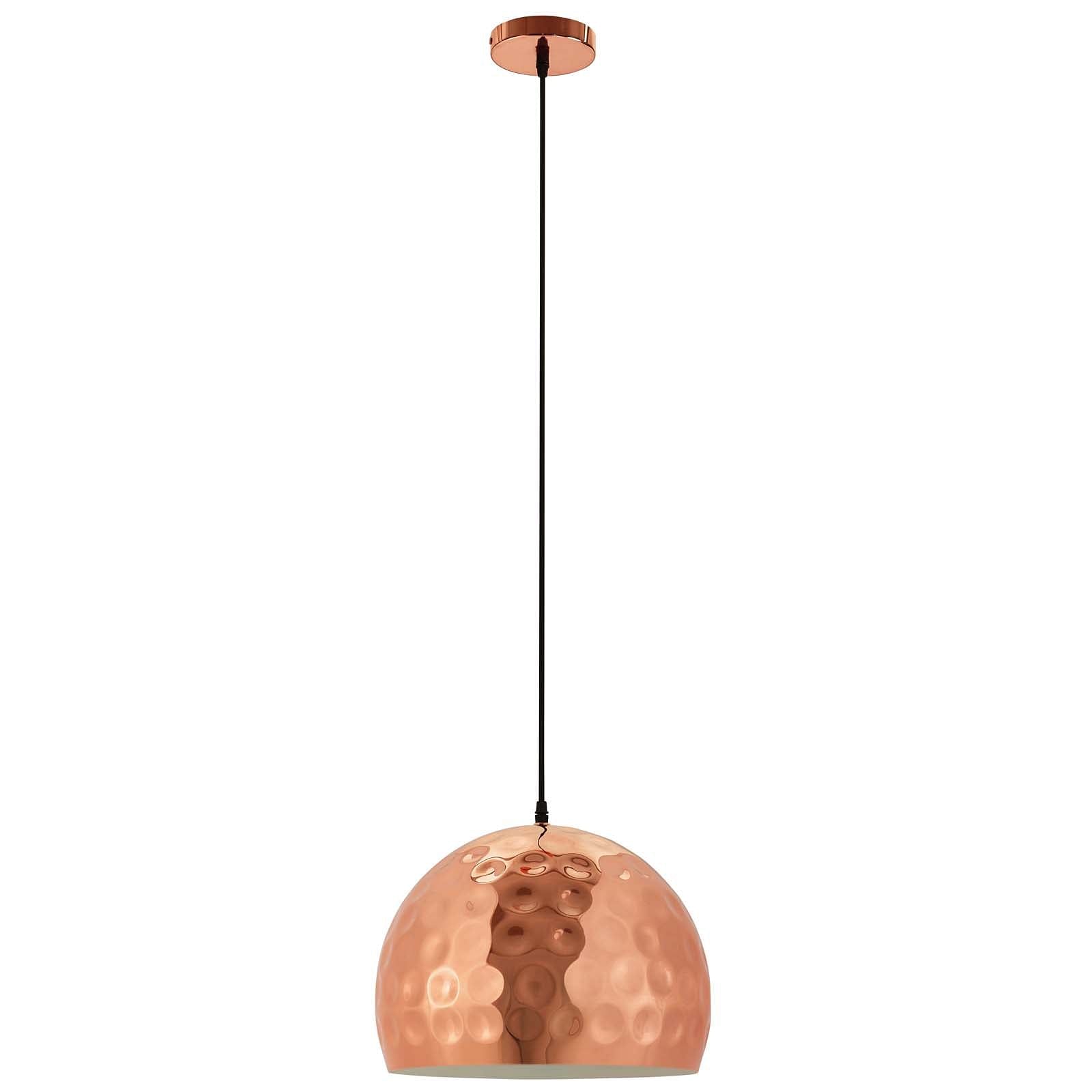 Dimple 13.5" Half-Sphere Rose Gold Pendant Light