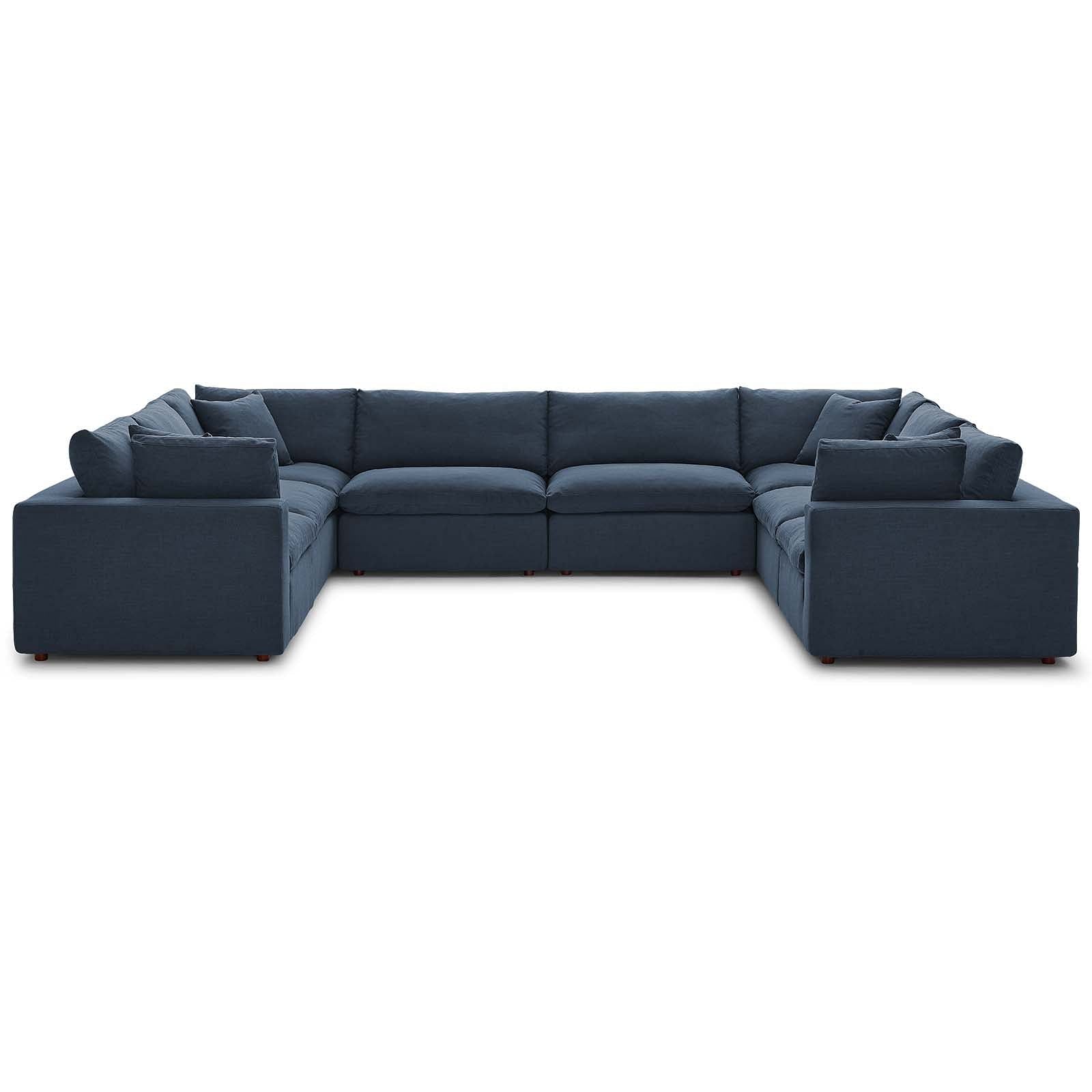 Commix Down Filled Overstuffed 8 Piece Sectional Sofa Set