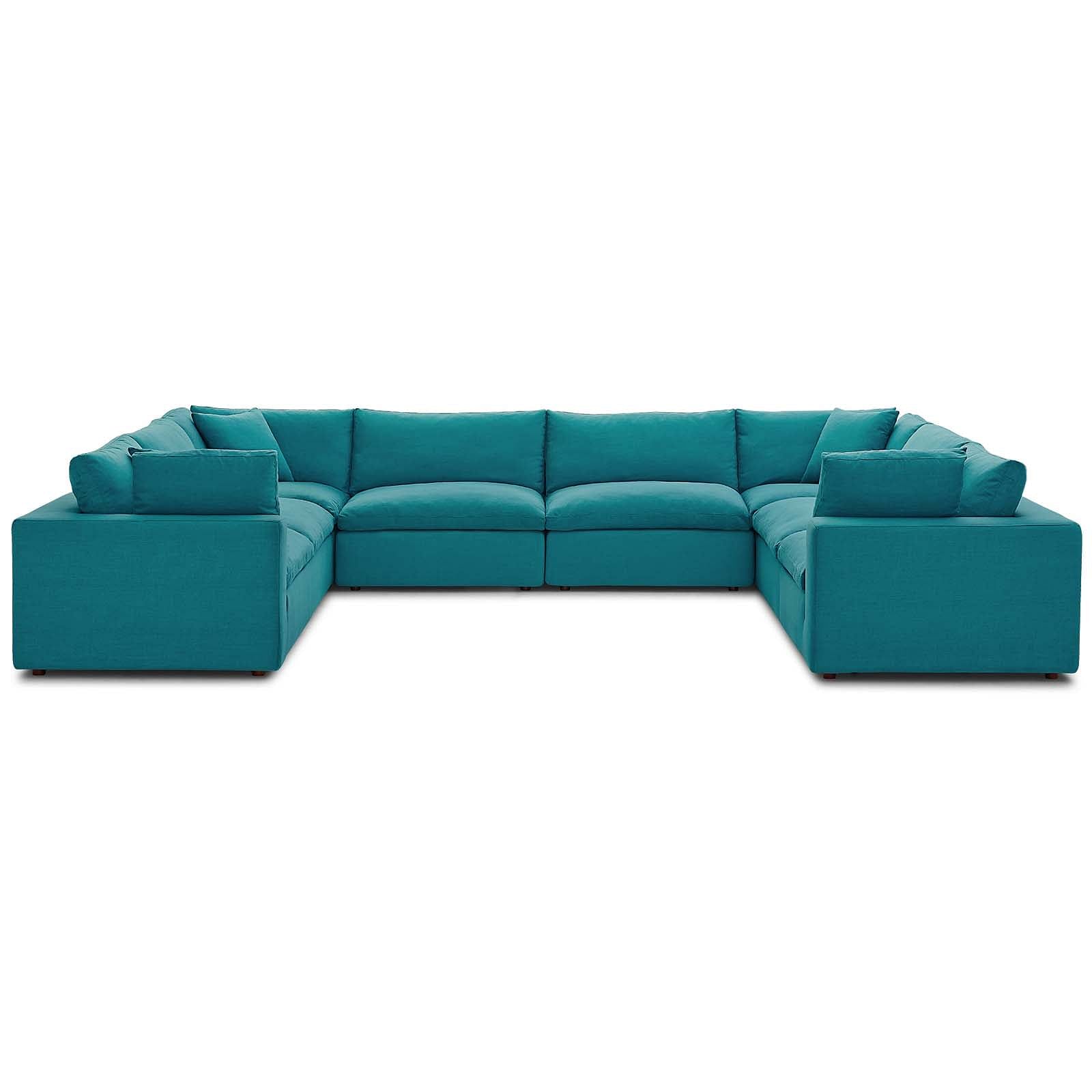 Commix Down Filled Overstuffed 8 Piece Sectional Sofa Set