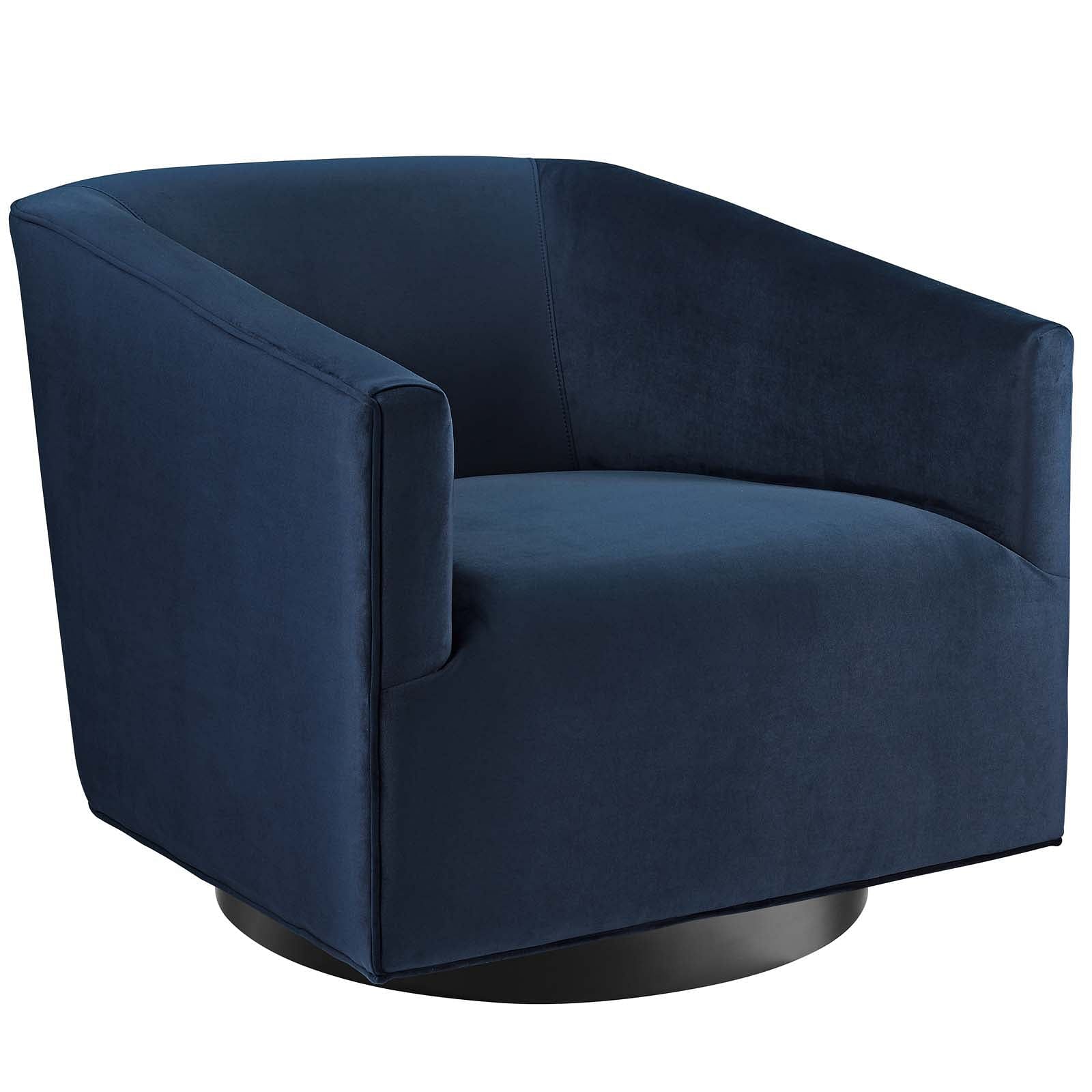 Twist Accent Lounge Performance Velvet Swivel Chair